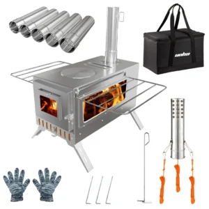Portable Stainless Wood Burning Tent Stove