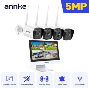 5MP 10CH NVR 12" Monitor Wireless Security Camera