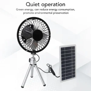 Solar Panel Powered Fan Quiet  Portable